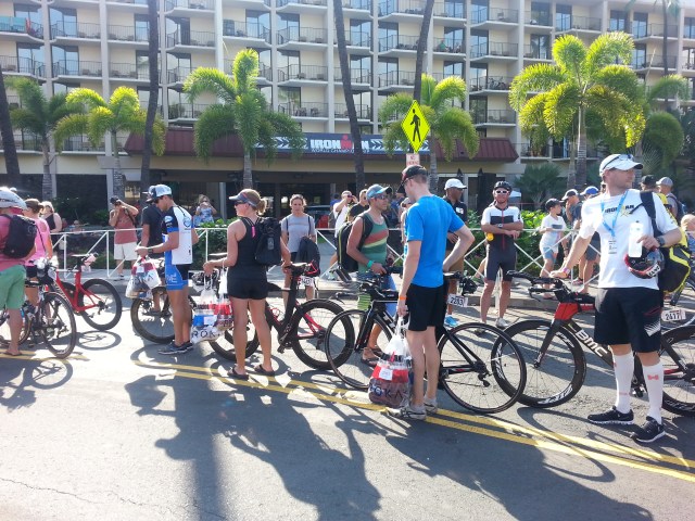 Bike and bag check on race eve.