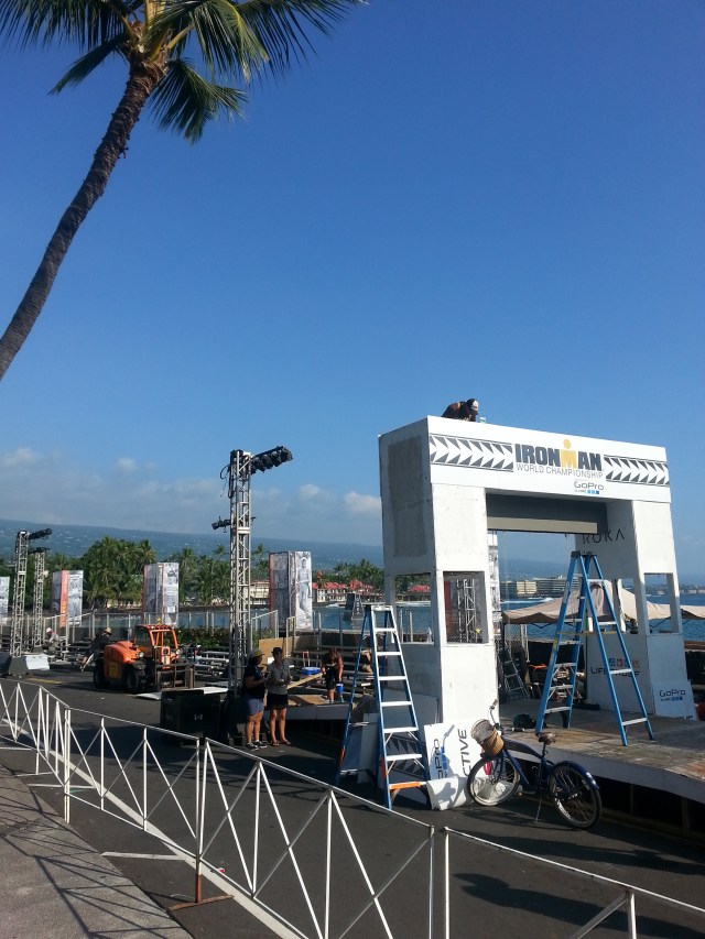 Day before the race - finish line.