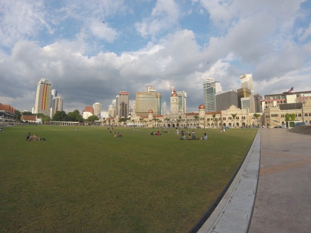 Park near City Gallery. The calm before the rain storm.