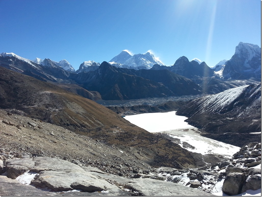 View of Everest from Renjo La.