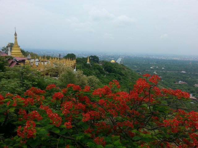 View from the top of Mandalay Hill.