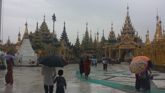 Shwedagon Pagoda in the Rain.